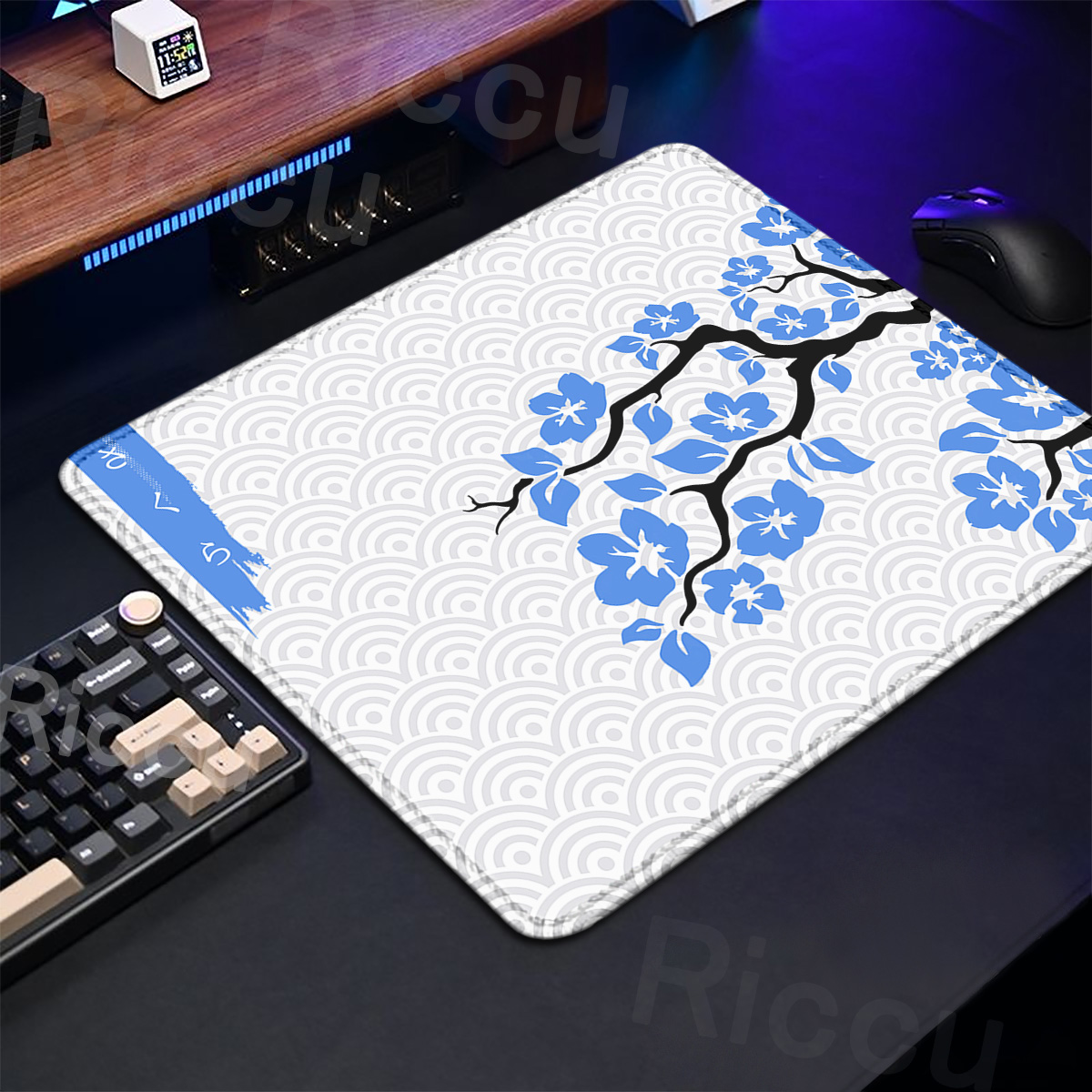 紫色のさくらゲーミングマウスパッド、小さなカーペット、滑り止 - Tradescantia Purple のレビューと価格