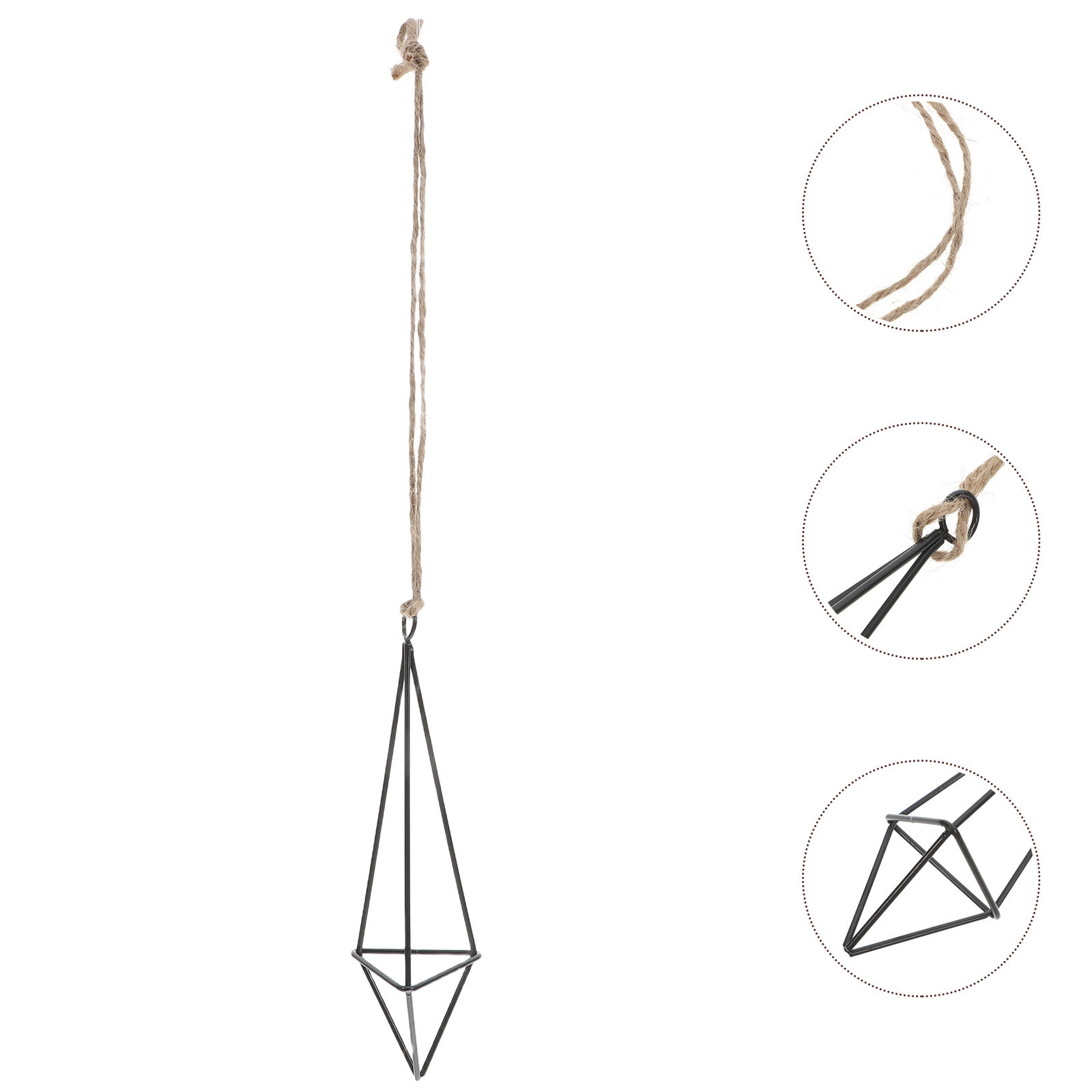 メタル製エアプランツホルダー、幾何学模様の鉄製プランタースタ - Spider Plant Hanging のレビューと価格