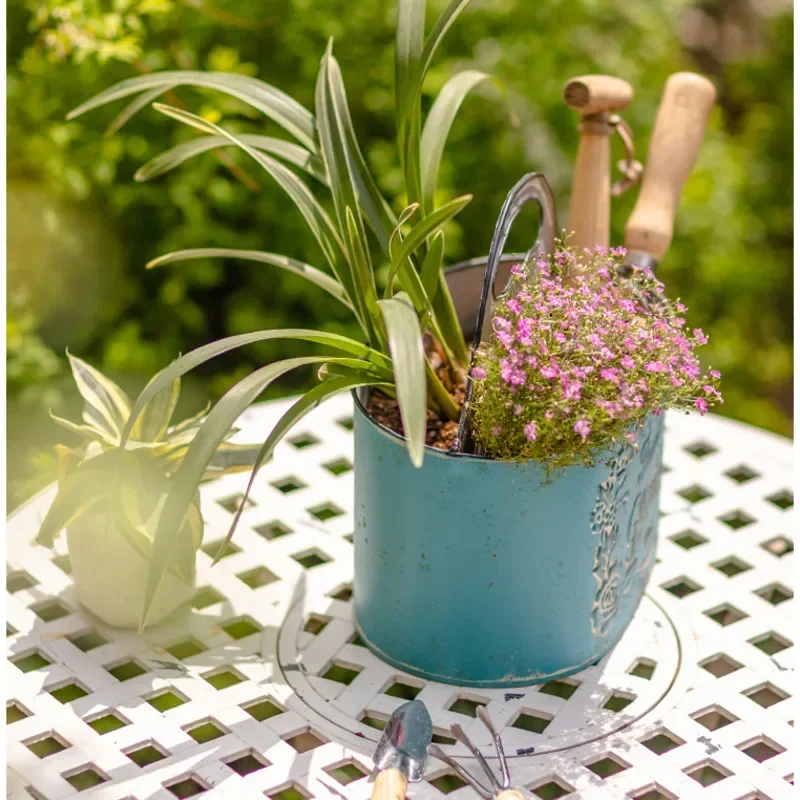 青い吊り下げ式植木鉢,花のバスケット,レトロなクモの植物スタ - Spider Plant Hanging のレビューと価格